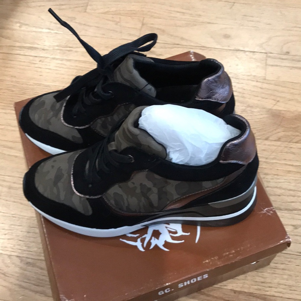 GC dark green camouflage print high sneaker